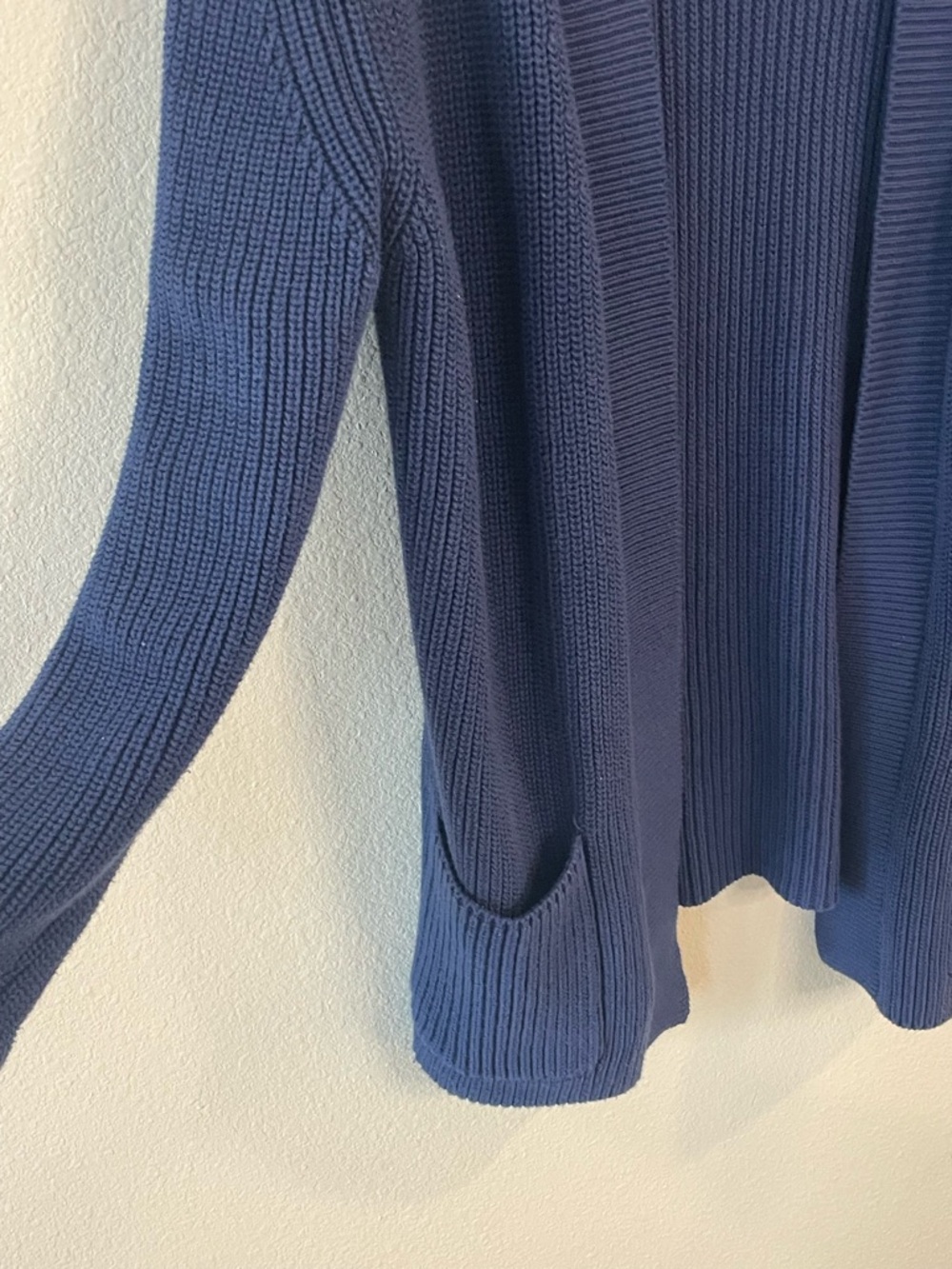 Molly Moorkamp Navy Open-Front Leigh Cardigan Sweater - Picture 3 of 5